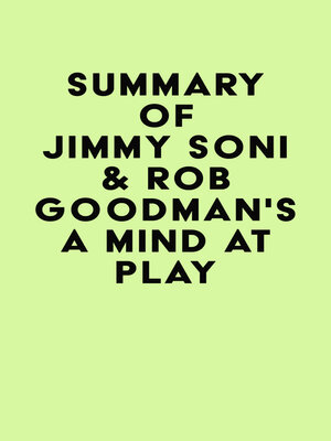 cover image of Summary of Jimmy Soni & Rob Goodman's a Mind at Play